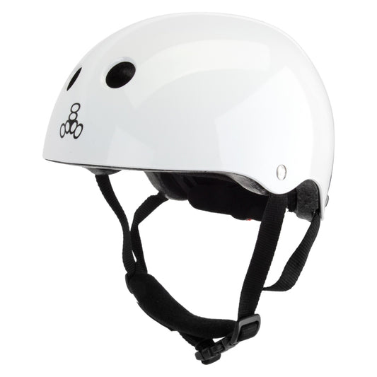 Triple eight LiL 8 Helmet BMX/Skate ABS Hard Shell Youth XS/SM White Dial Adjust