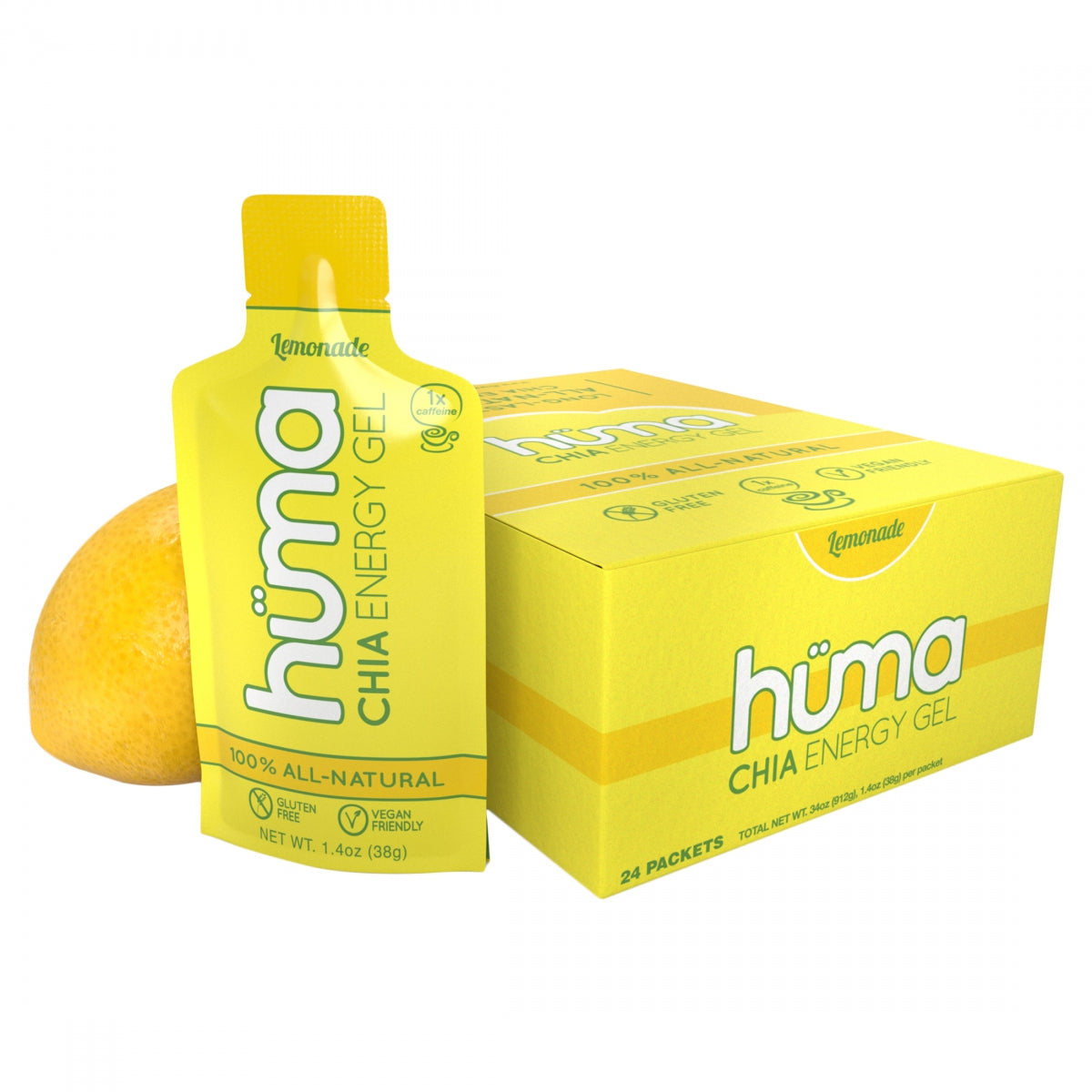 FOOD HUMA CHIA ENERGY GEL LEMONADE BXof24