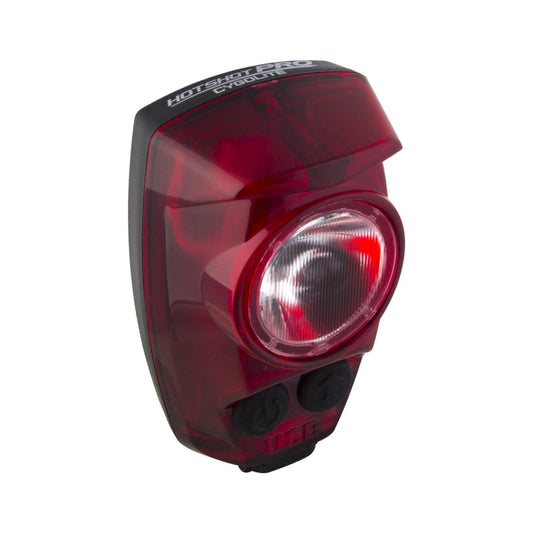 Cygolite Hotshot Pro 150 USB Rechargeable Taillight - 150 Lumens Seatpost/Stay Mounts Included