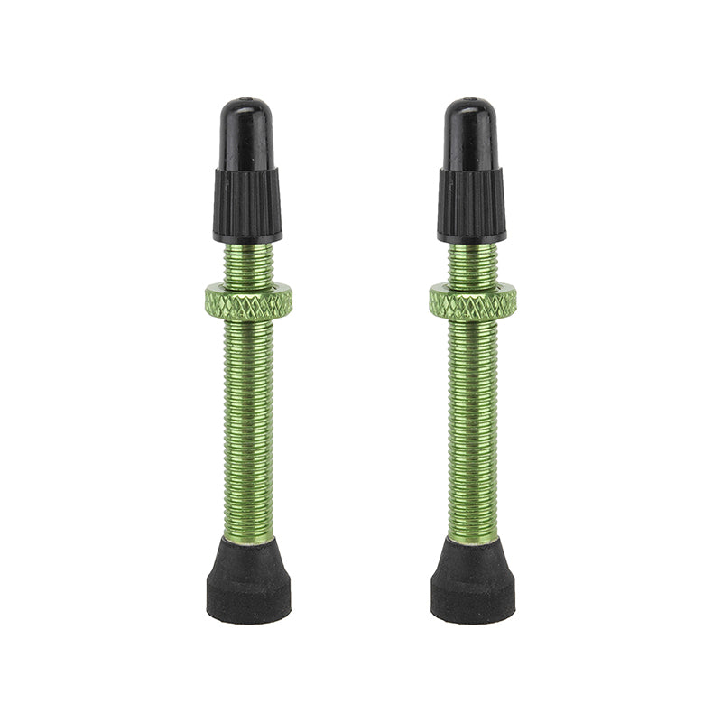 Slime Tubeless Valve Stem Tubeless Valves 44mm Pair Alloy Green