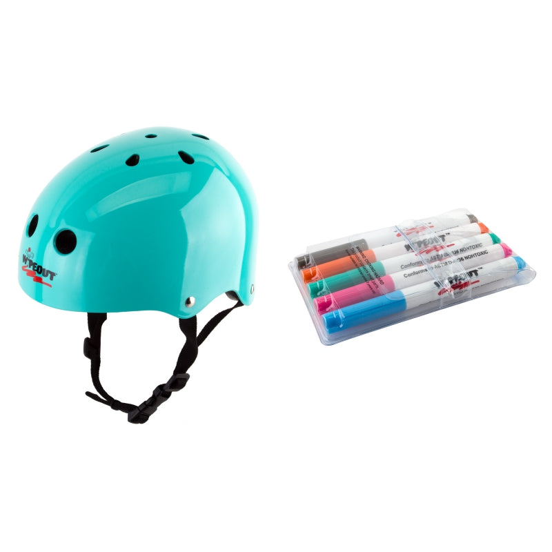 Triple eight Wipeout Helmet  BMX/Skate ABS Hard Shell Youth MD Teal Blue 11