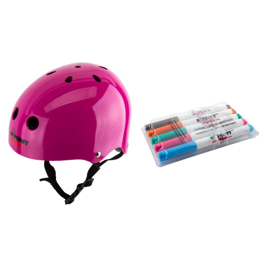 Triple eight Wipeout Helmet  BMX/Skate ABS Hard Shell Youth MD Neon Pink 11