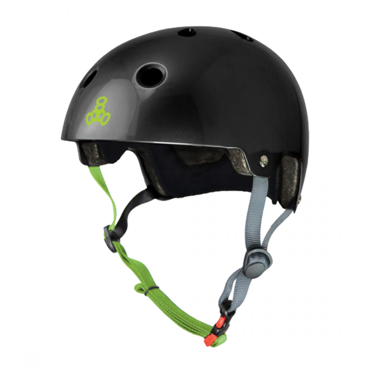 HELMET TRIPLE8 DUAL CERT w/EPS SM-MD BK/ZEST-GLOSS