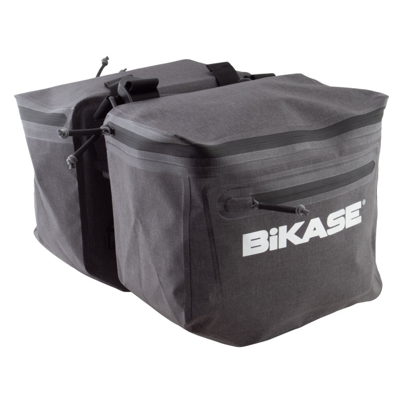 Bikase Urbanator Adjustable Panniers Bag Velcro Straps 11.5x10.5x6` 1500 c.i. Black