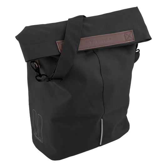 Basil City Shopper Pannier Bag Hook-On 11.8x7x19.4` 854 c.i. Black