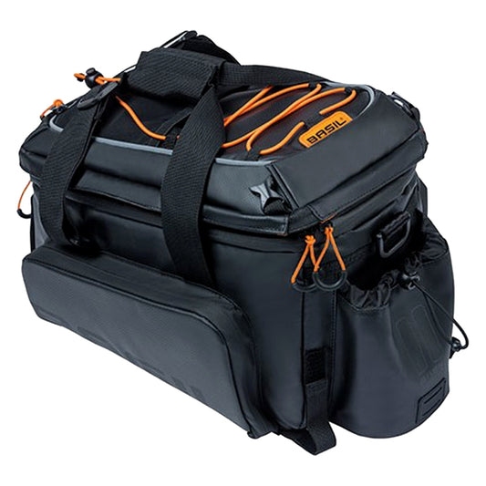 Basil Miles Tarpaulin Trunk Bag XL Pro Velcro Straps 2197 c.i. Black/Orange