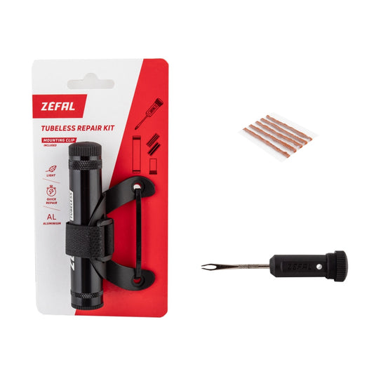 Zefal Tubeless Repair Kit  Tubeless Plug Kit Tool and 5 Plugs Black