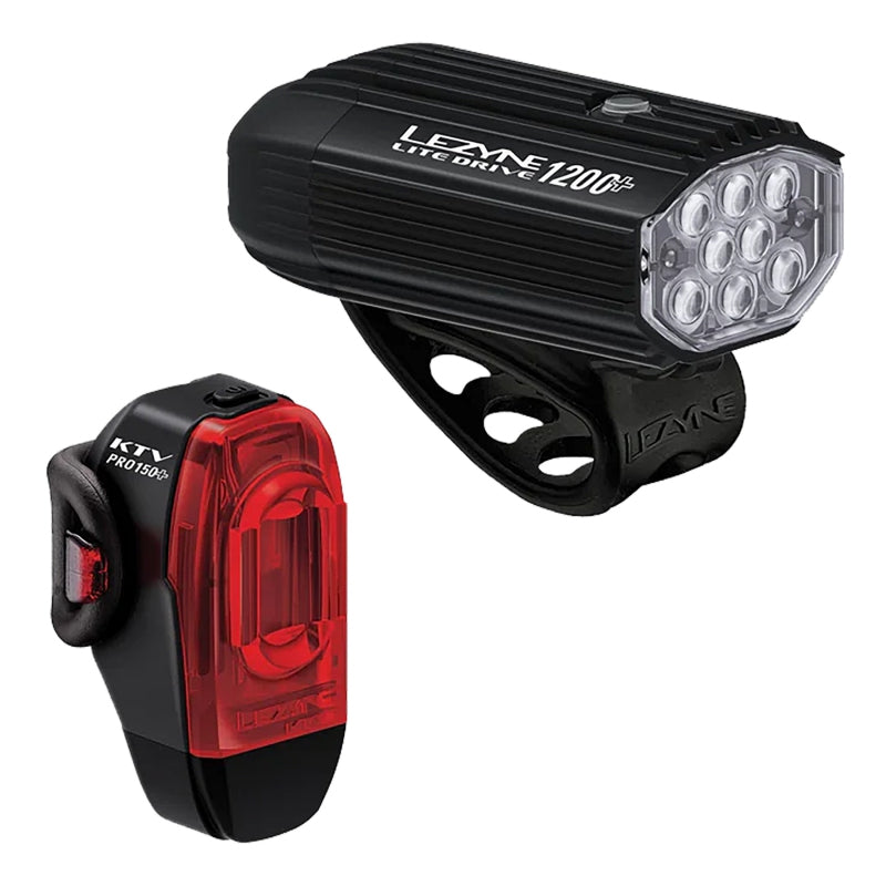 Lezyne Lite Drive 1200+ and  KTV Drive Pro+ Light Pair