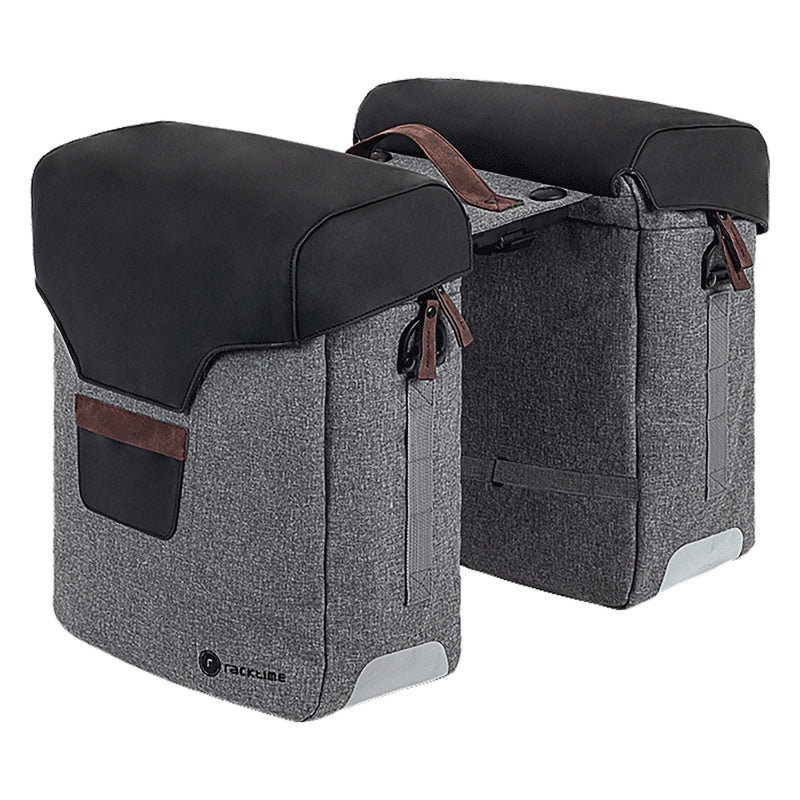Racktime Louis 2.0 Bag SnapIt 2.0 12.8x6.4x15` (per side) 2270 c.i. Black/Grey