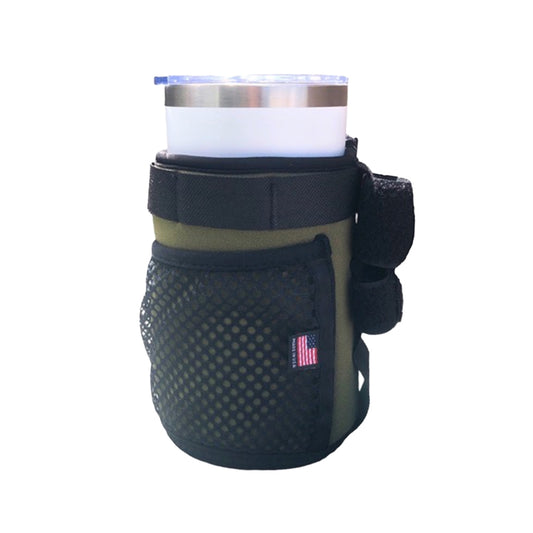 Cruiser candy Freedom E-Bike Drink & Phone Caddy Insulated Drink Holder Neoprene Olive Green Velcro Straps