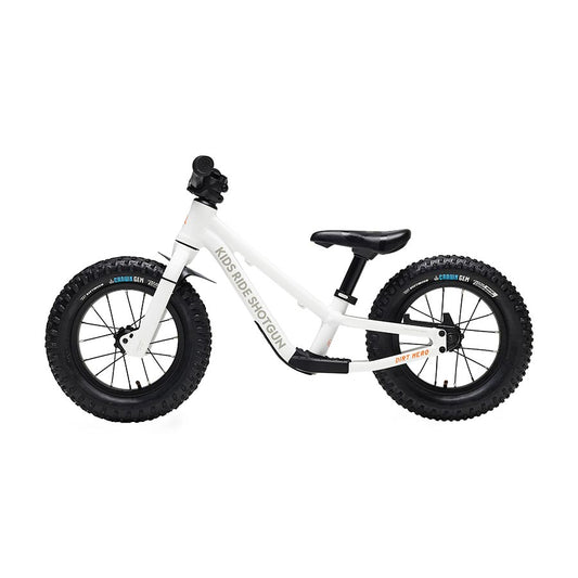 Kids Ride Shotgun Dirt Hero 12 Push Bike 12-1/2 Without Brake White