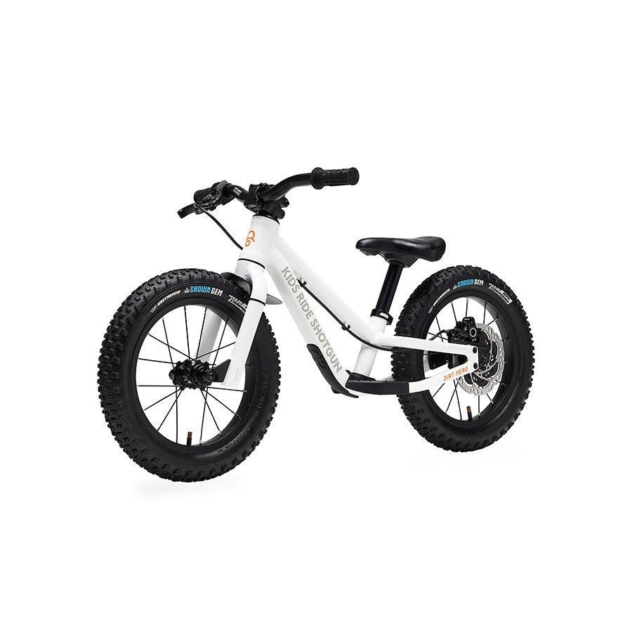 Kids Ride Shotgun Dirt Hero 14 Push Bike 14 With Brake White