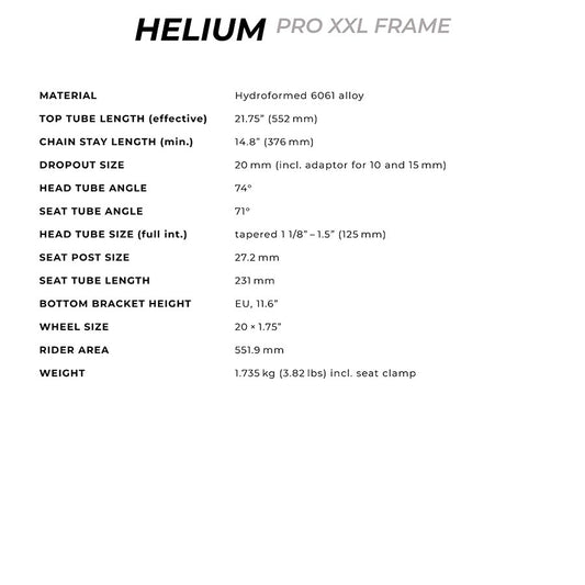 Radio Raceline Helium Pro XXL Black 21.75"