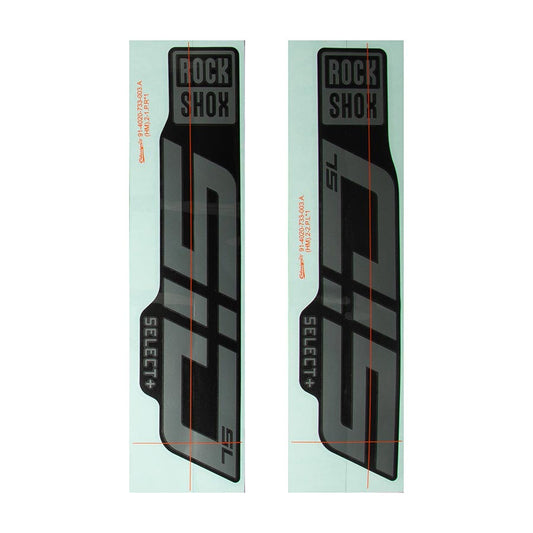 RockShox Decal Kit for SID SL D1 Gloss Grey for Diffusion Black Kit