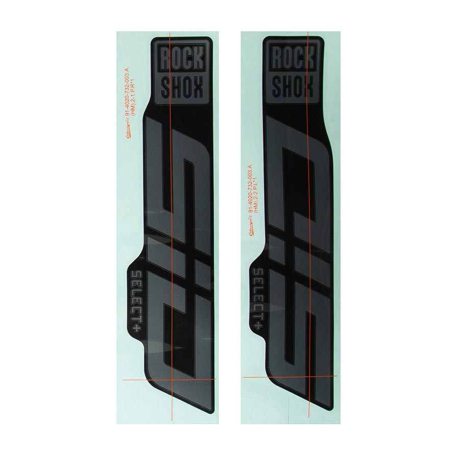 RockShox Decal Kit for SID 35 D1 Gloss Grey for Diffusion Black Kit