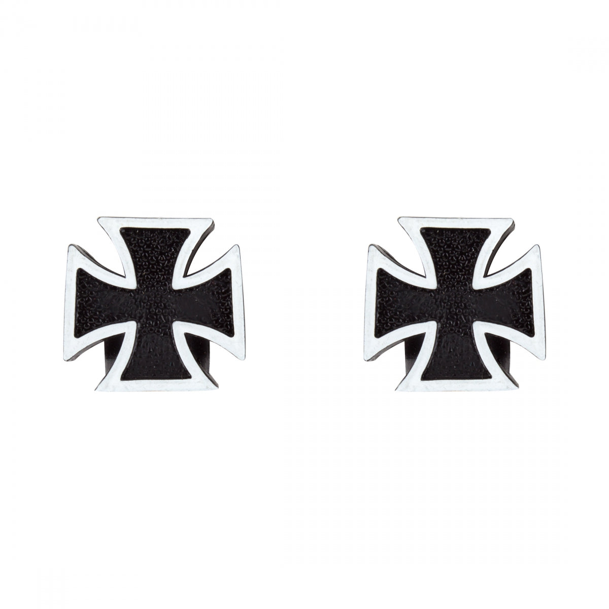 VALVE CAPS TRIKTOPZ IRON-CROSS BLK 1pr/PK