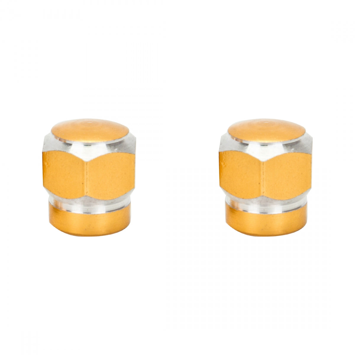 VALVE CAPS TRIKTOPZ HEX 2-TONE GD 1pr/PK