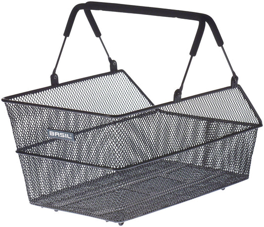 Basil Cento Multi-System Rear Basket - Steel Black