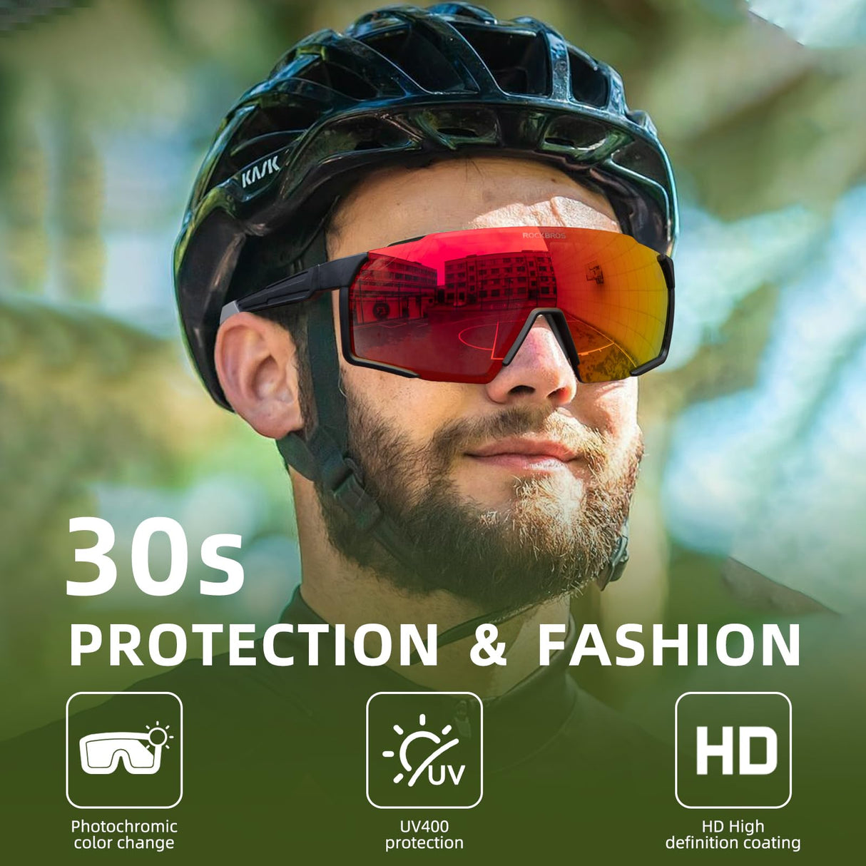 Polarised Full-Lens Sunglasses for Outdoor Sports