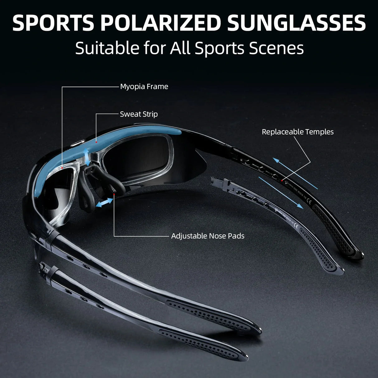 Polarized Sports Sunglasses for Cycling