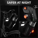 Waterproof Bike Saddle Bag with Bottle Holder