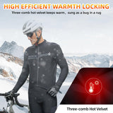 ROCKBROS Men's Long Sleeve Cycling Jersey with full zipper rear pockets perfect fit for outdoor sports