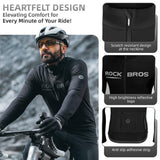 ROCKBROS Men's Long Sleeve Cycling Jersey with full zipper rear pockets perfect fit for outdoor sports