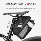 Waterproof Bike Saddle Bag with Bottle Holder
