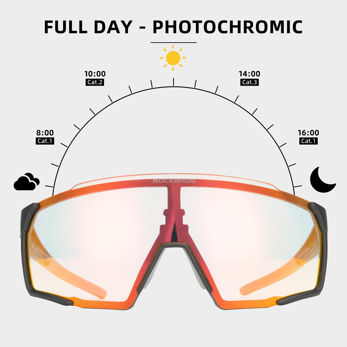 Polarised Full-Lens Sunglasses for Outdoor Sports