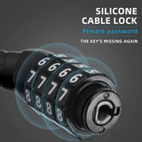 ROCKBROS Lightweight Bike Lock Cable 12MM Anti-Theft Combination Lock