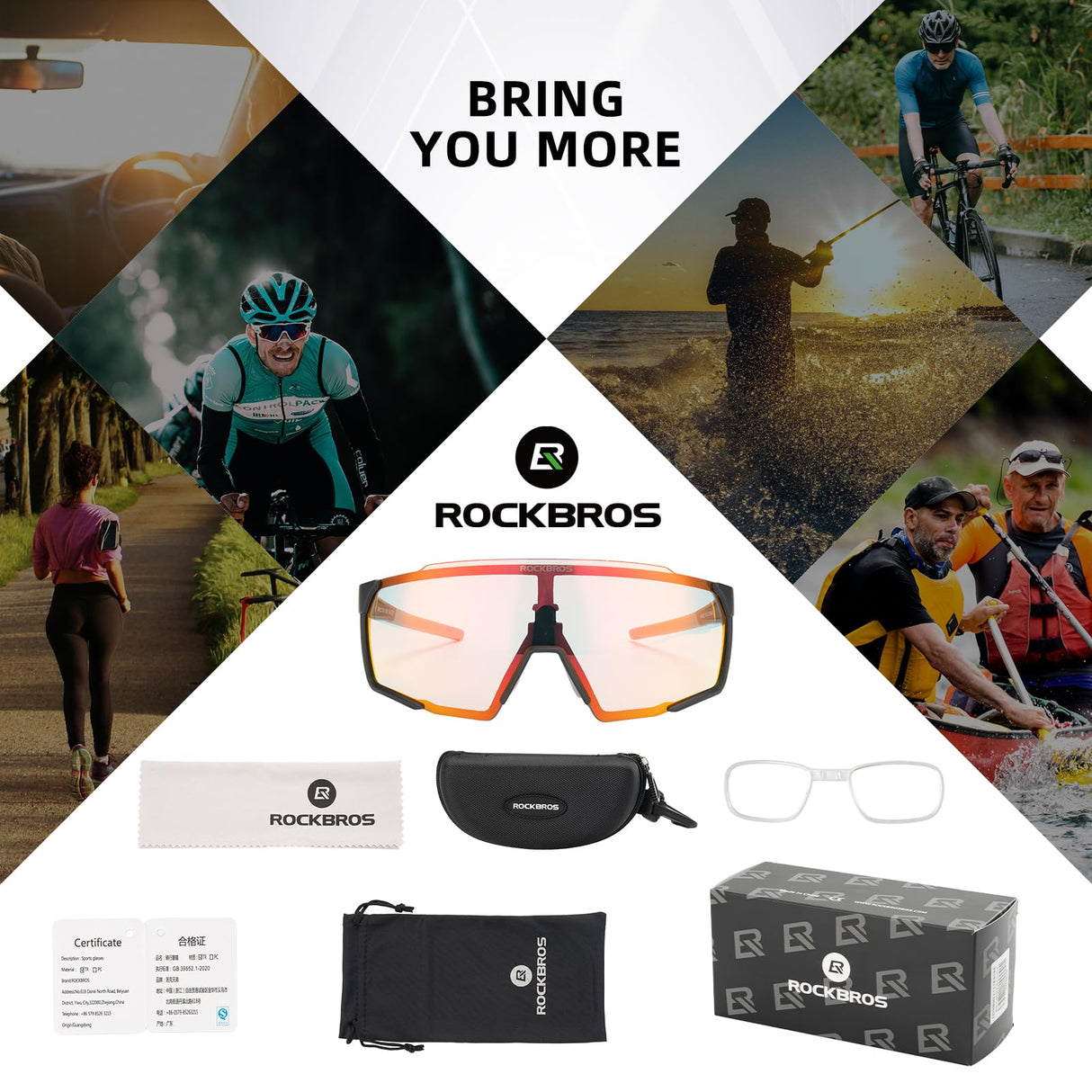 Polarised Full-Lens Sunglasses for Outdoor Sports