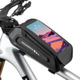 ROCKBROS Bike Bag Under 6.8” Bicycle Accessories Pouch, EVA Waterproof