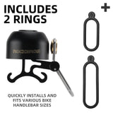 ROCKBROS 100dB Bike Bell, Loud Bicycle Bell for Adults & Kids, Fits 0.87-1.34in Handlebars