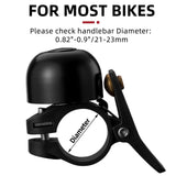 ROCKBROS Copper Alloy Bike Bell, Loud Classic Ring, Fits 21-23mm Handlebars for Adults