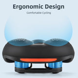 ROCKBROS Comfort Gel Bike Seat Breathable Waterproof Saddle Cruiser/Mountain/Fat Bikes