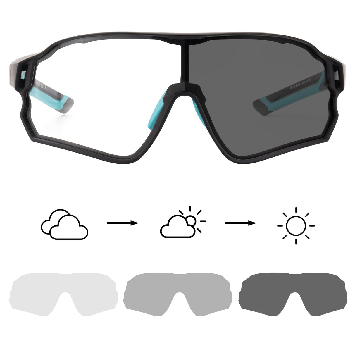 Thickened PC Lens Photochromic Sunglasses (UV400)