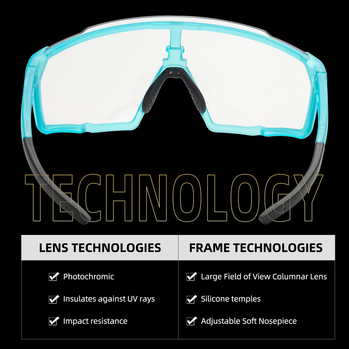 Polarised Full-Lens Sunglasses for Outdoor Sports