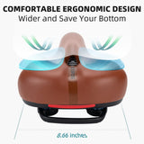 ROCKBROS Comfort Gel Bike Seat Breathable Waterproof Saddle Cruiser/Mountain/Fat Bikes