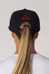 Classic Cap Black/Red Mountain Logo - Unisex