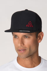 Classic Cap Black/Red Mountain Logo - Unisex
