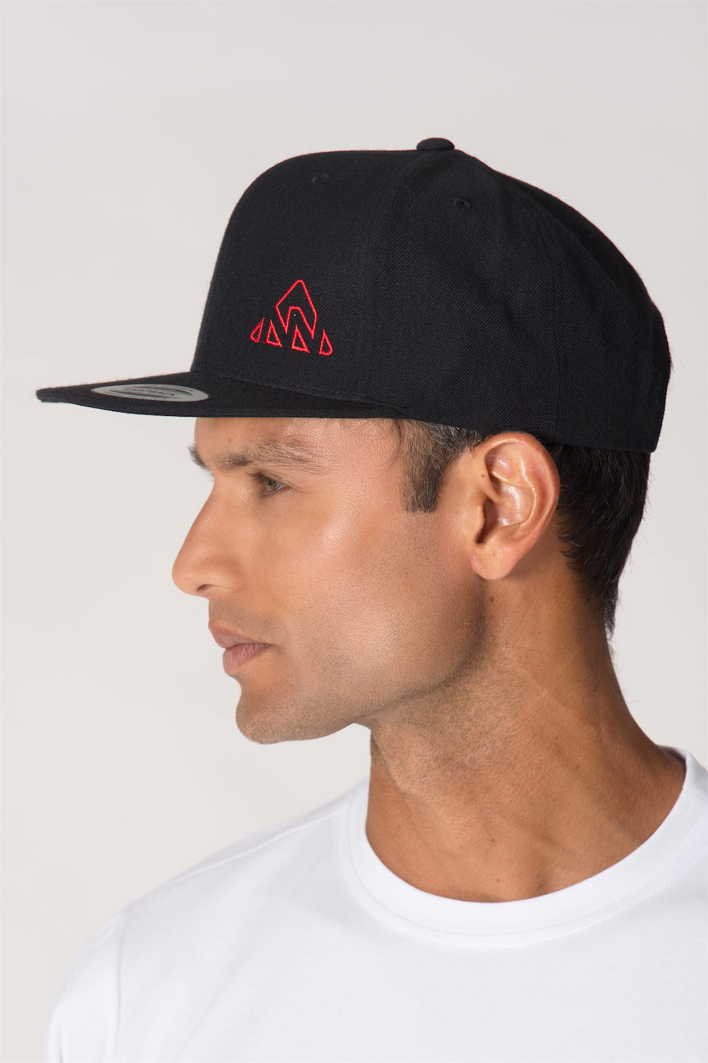 Classic Cap Black/Red Mountain Logo - Unisex