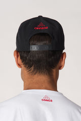 Classic Cap Black/Red Mountain Logo - Unisex