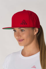 Classic Cap Red/Black Mountain Logo - Unisex
