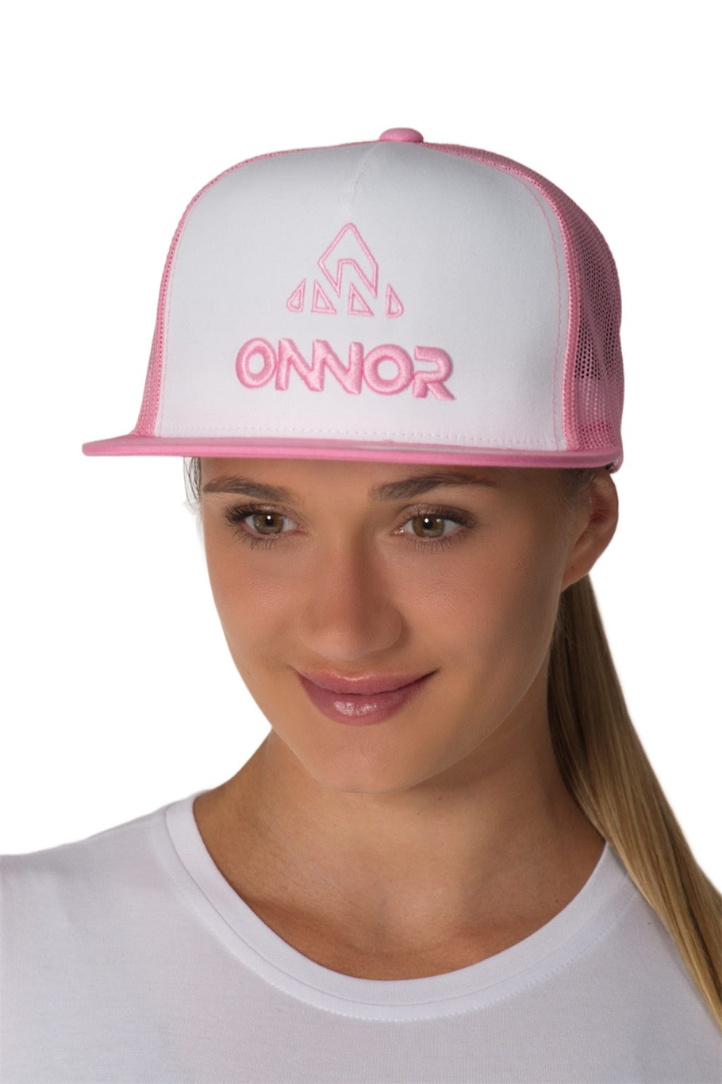 Classic Cap White/Pink Logo - Unisex