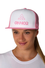 Classic Cap White/Pink Logo - Unisex