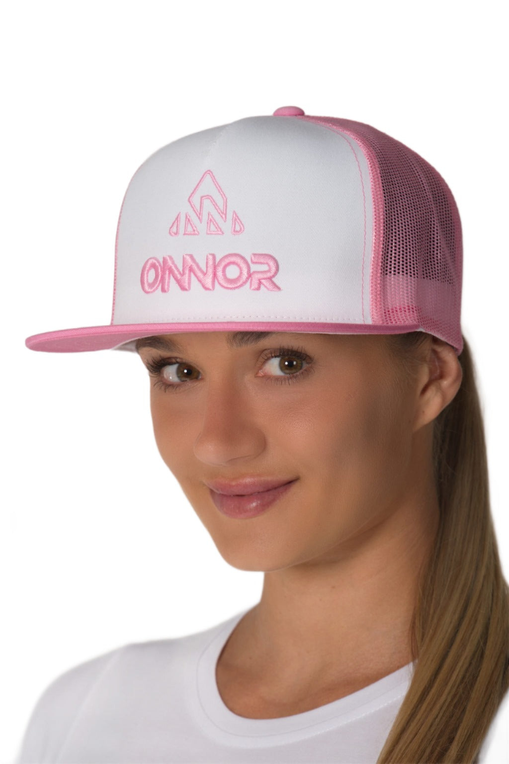 Classic Cap White/Pink Logo - Unisex
