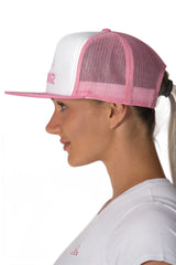 Classic Cap White/Pink Logo - Unisex