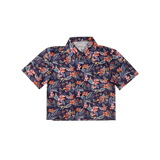 Cropped FlexGRID Button Up - Midnight in Maui