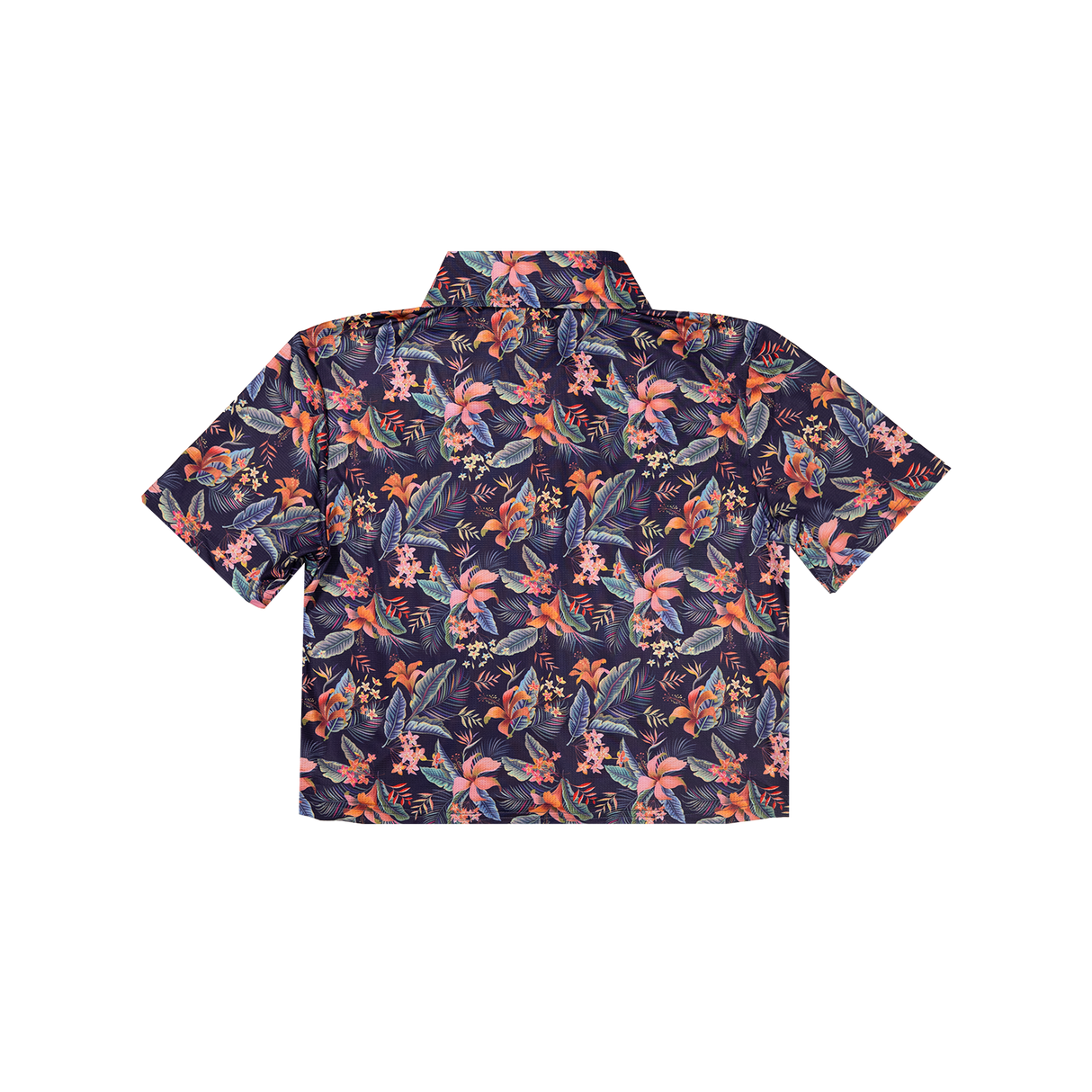Cropped FlexGRID Button Up - Midnight in Maui