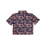 Cropped FlexGRID Button Up - Midnight in Maui